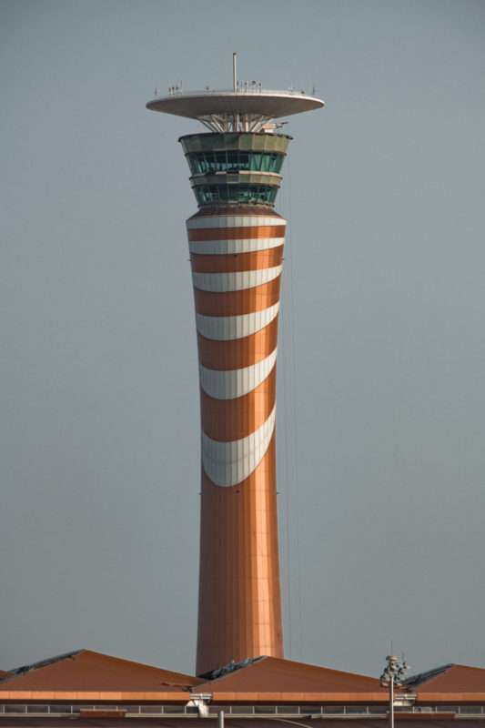 a tall tower with a glass top
