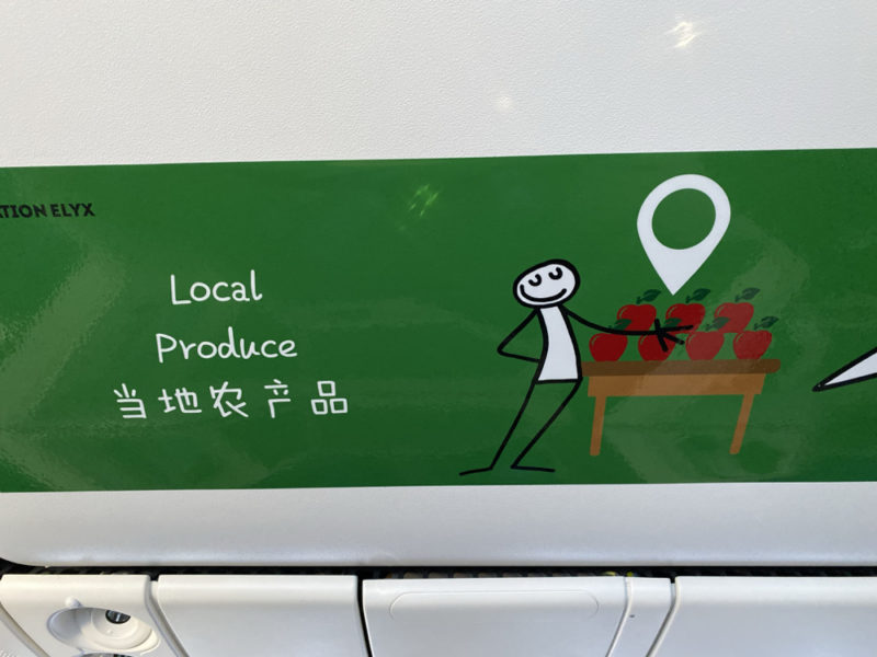 a green sign with a stick figure and a map pointer