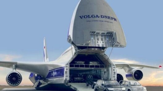 a plane with cars parked next to it