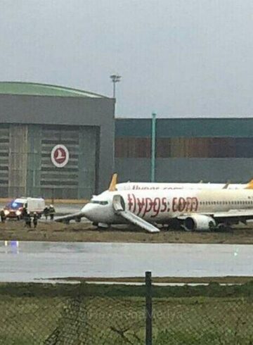 Pegasus flight skids off runway