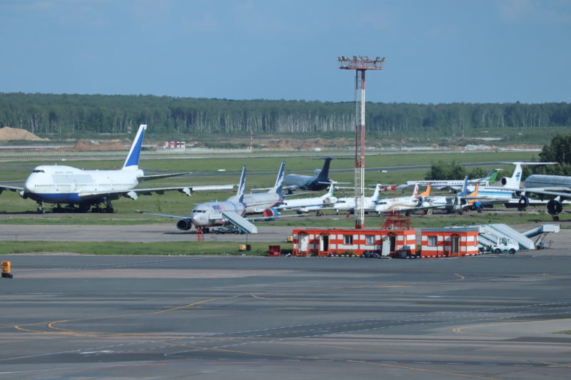 airplanes on a runway