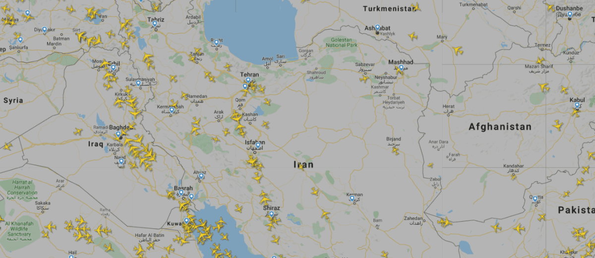 Airlines That Are Avoiding Iranian and Iraqi Airspace