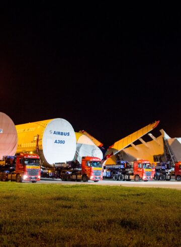 Final Airbus A380 Convoy Makes its way to Final Assembly