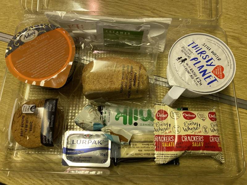 a group of food in plastic wrap