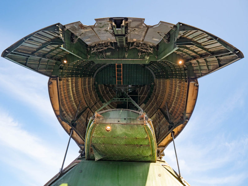 the top of a green military vehicle