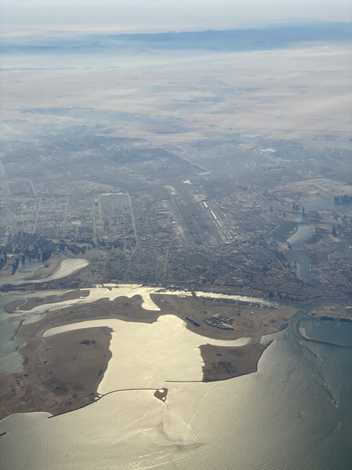 an aerial view of a city