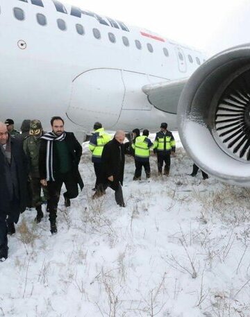 Iran Air Airbus A319 Skids Off Runway