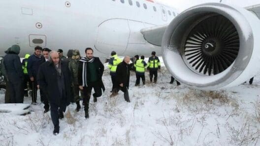 Iran Air Airbus A319 Skids Off Runway