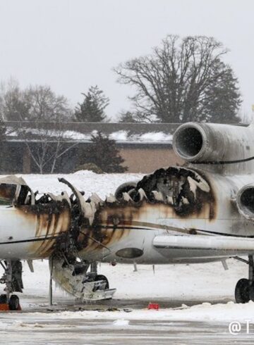 Private Jet Fire