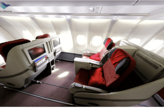 a seat in an airplane