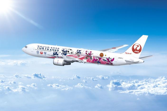 a white airplane with cartoon characters on it