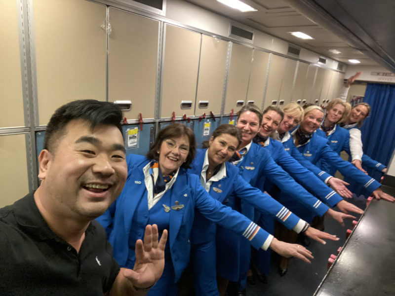a group of people in blue uniforms