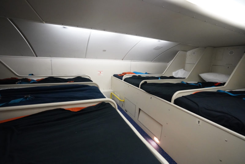 a row of beds in a plane