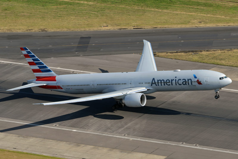 American B777-300/ER cargo flight