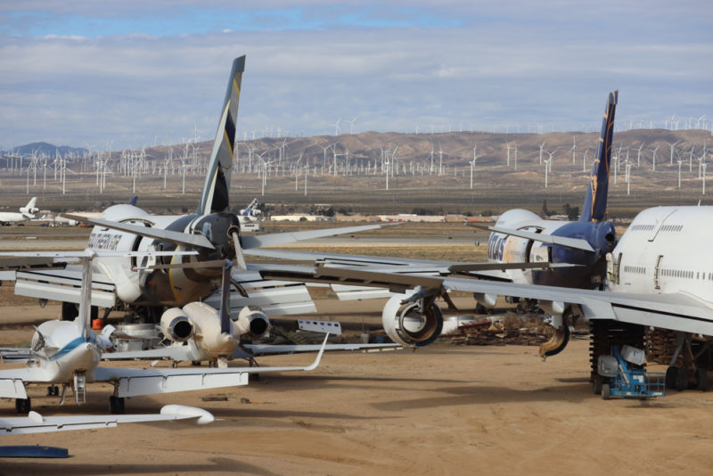 airplanes on a field