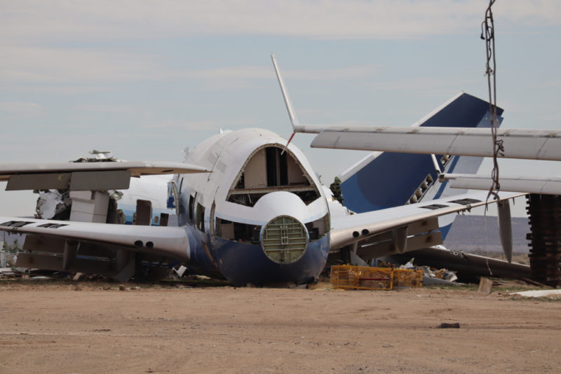 an airplane that has been crashed