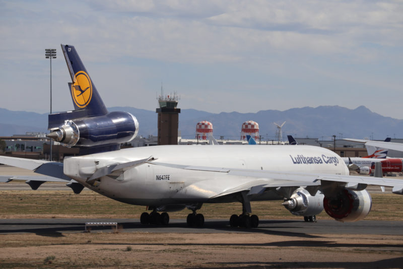 a plane on the runway