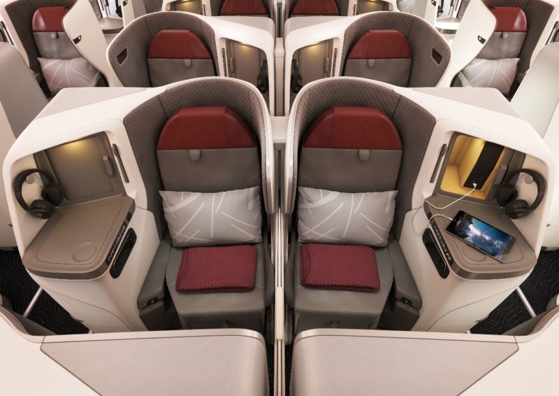 a group of seats in a plane