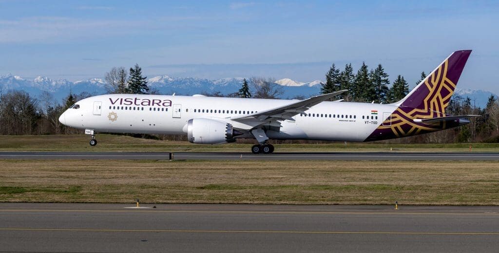 Vistara Boeing 787 delivered
