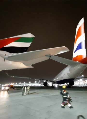 British Airways A350 and Emirates B777 Collide in Dubai