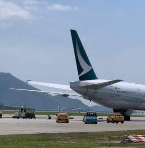 Cathay Pacific A350 and B777 Collide at Hong Kong Airport