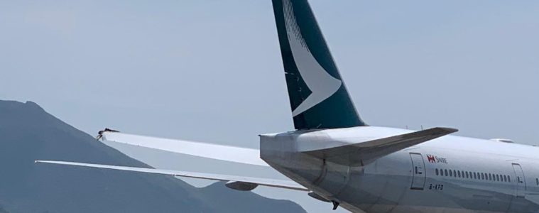 Cathay Pacific A350 and B777 Collide at Hong Kong Airport