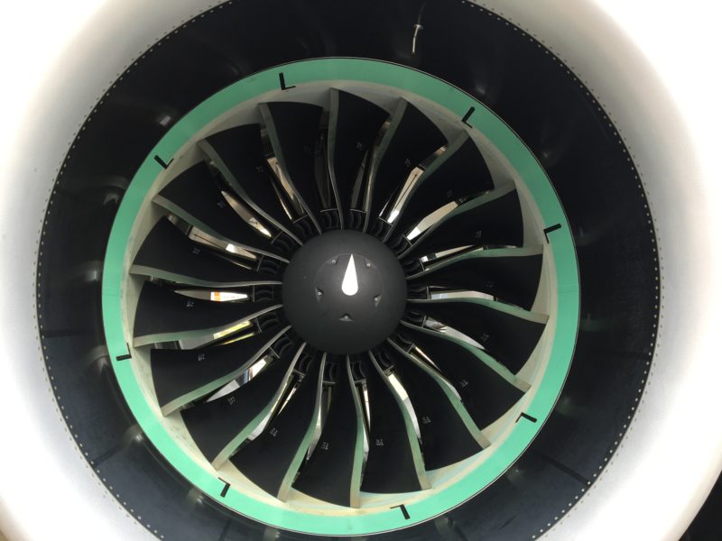 a close up of a jet engine