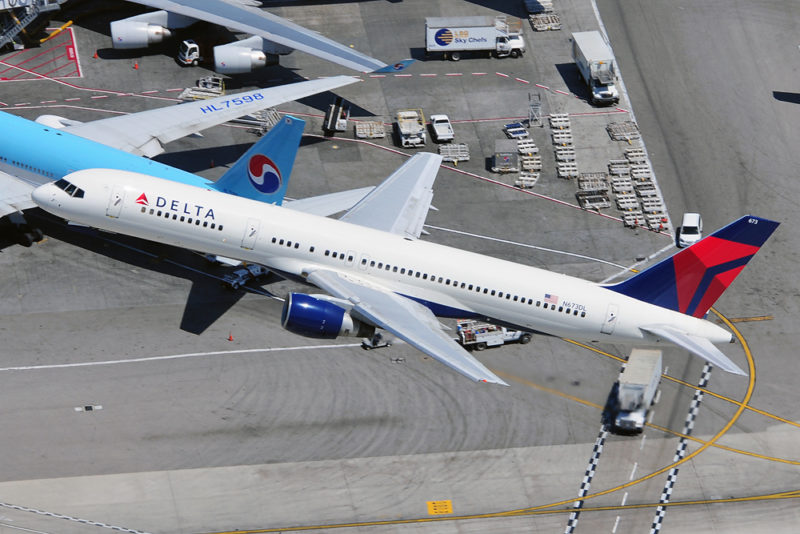 an airplane on the runway