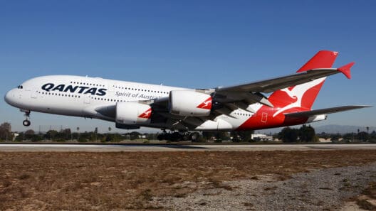 a large airplane taking off