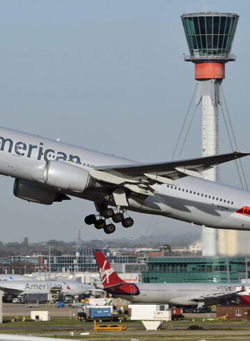 a plane taking off from a runway