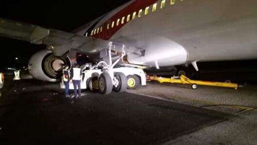 a man standing next to a plane