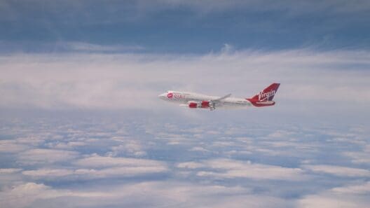 an airplane flying in the sky