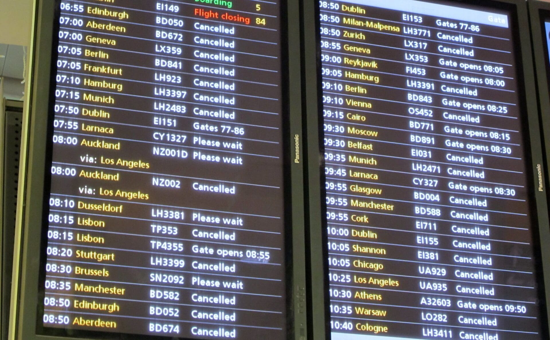 Refunds or Travel Vouchers