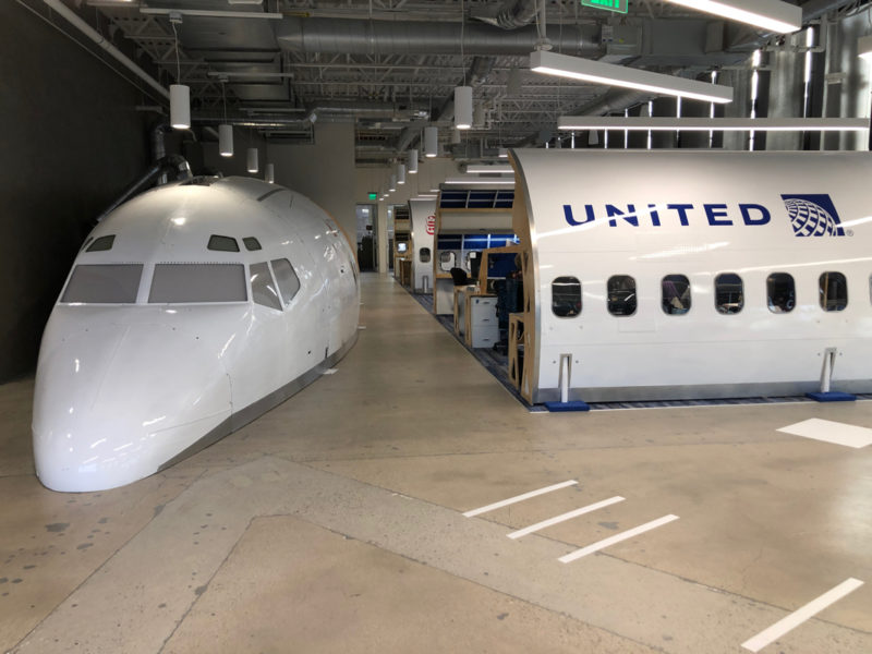 Custom made airplane parts as office furniture