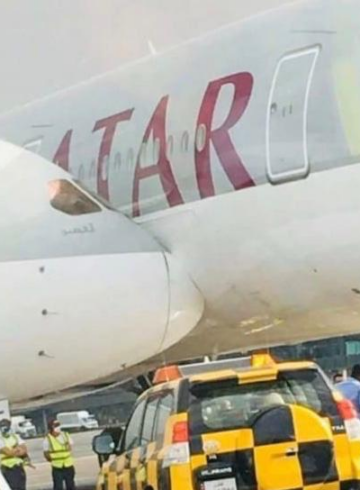Qatar Airways B787 Collides with Parked A350 In Doha