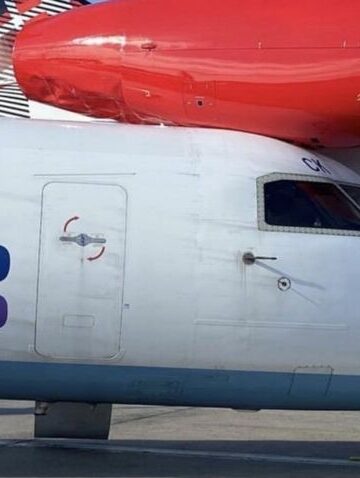 a close up of a plane