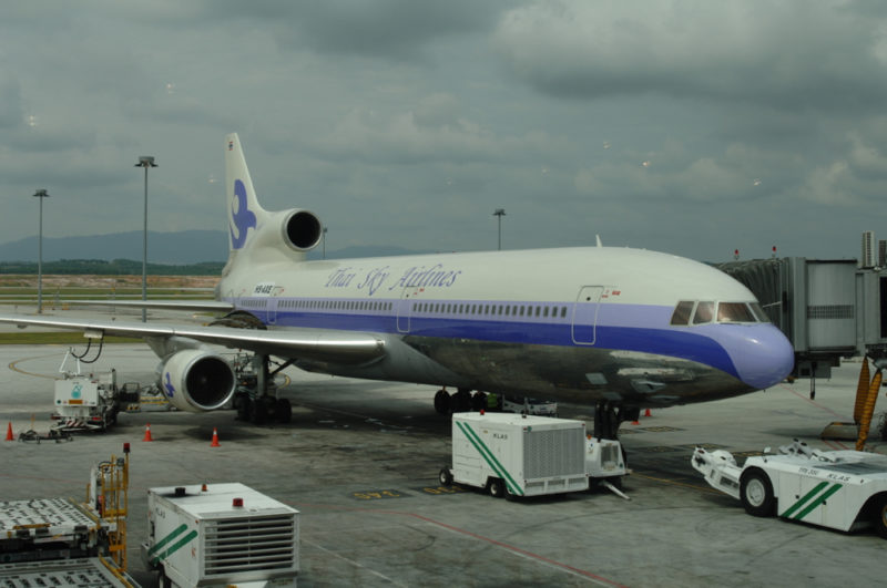 a large airplane on the tarmac