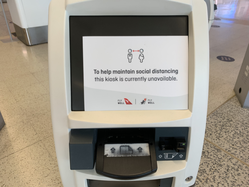 Qantas check-in kiosk