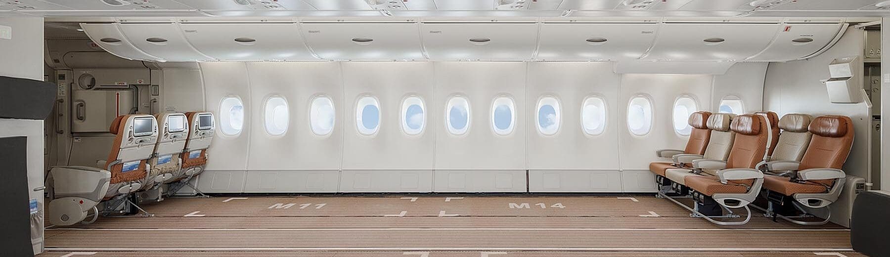 Hi Fly A380 passenger cabin in cargo configuration