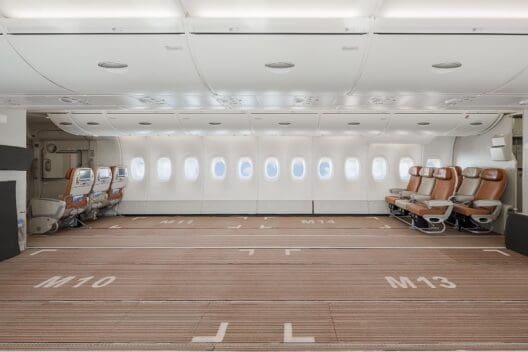 Hi Fly A380 passenger cabin in cargo configuration