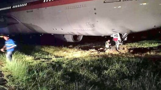 Garuda Indonesia A330 Veer Off Runway
