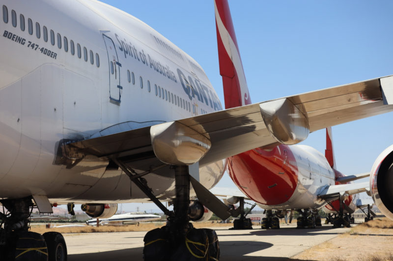 a close up of an airplane