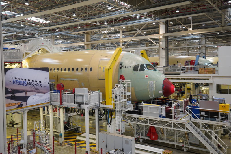 Airbus is cutting production of its A350 wide-body down to five jets a month