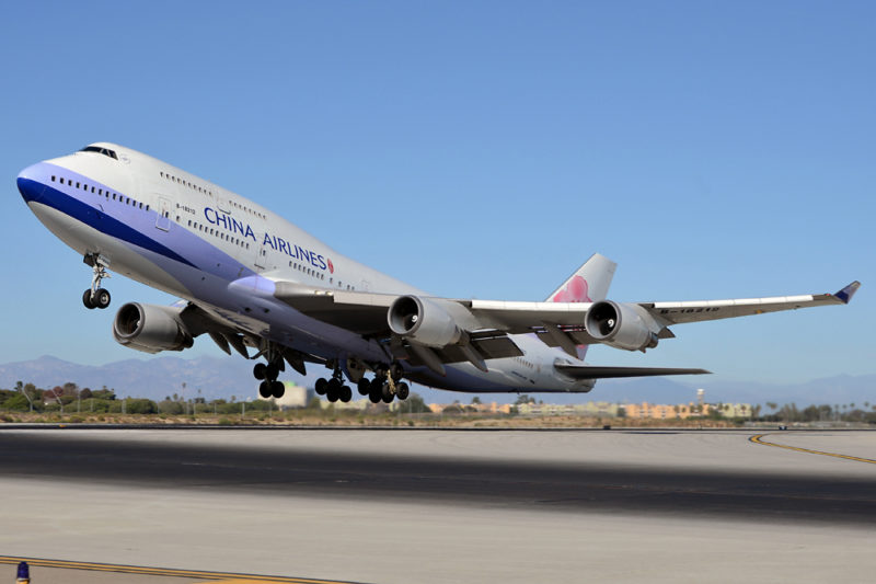 China Airlines also operate the world's last built B747-400; B-18215