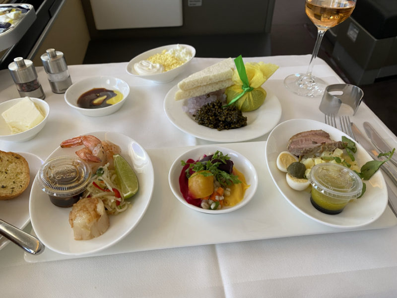 Lufthansa First Class Dining