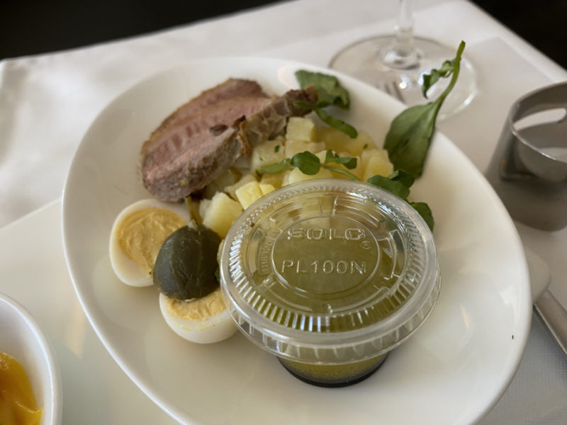 a plate of food on a table