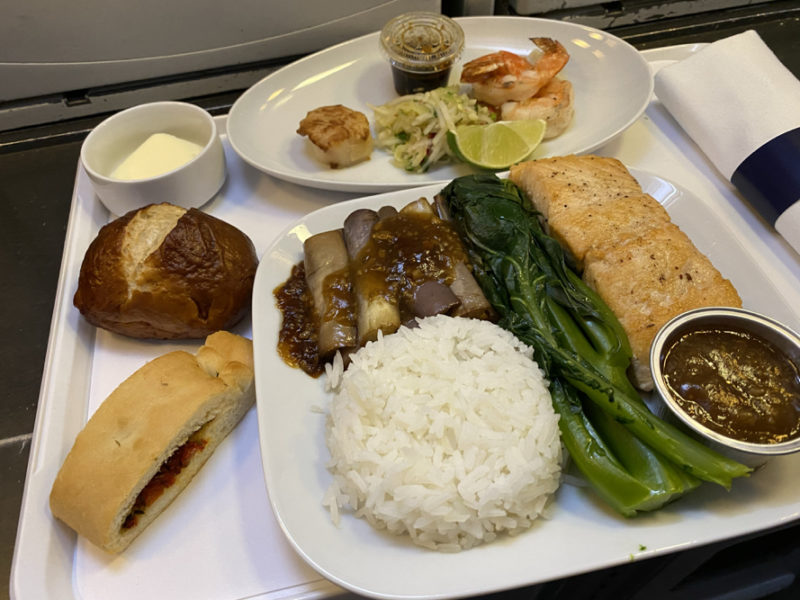 a plate of food on a table