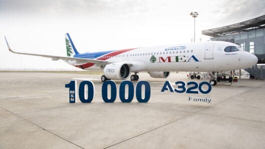 a plane on the runway