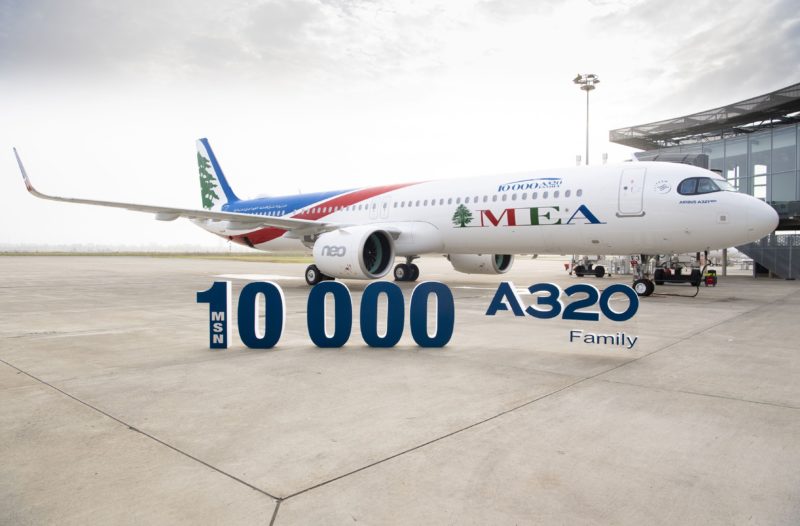 Middle East Airlines 10,00th A320 Family