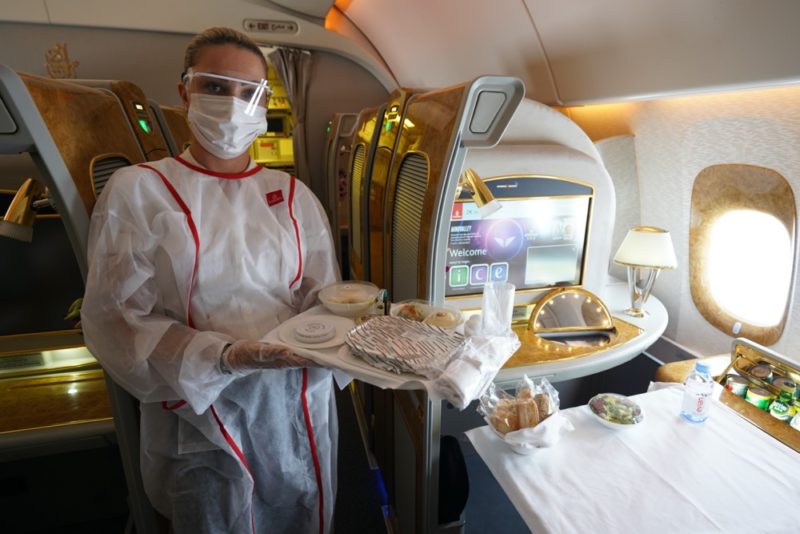 Emirates Dining Service in First Class